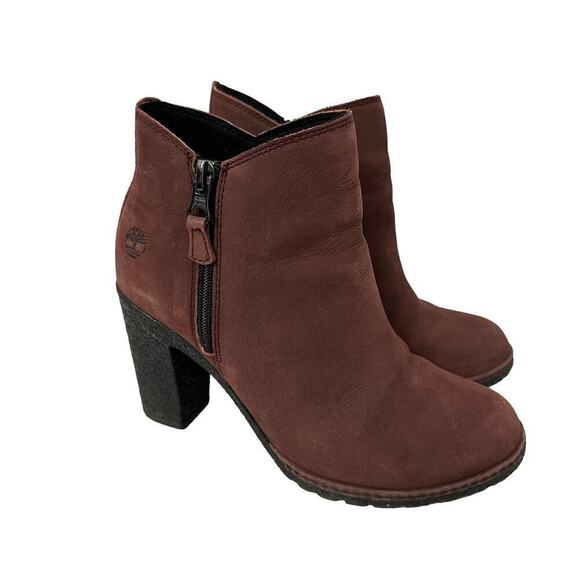 Timberland Tillston Booties Women's Size 6 Burgundy Ankle Boot - Picture 1 of 14